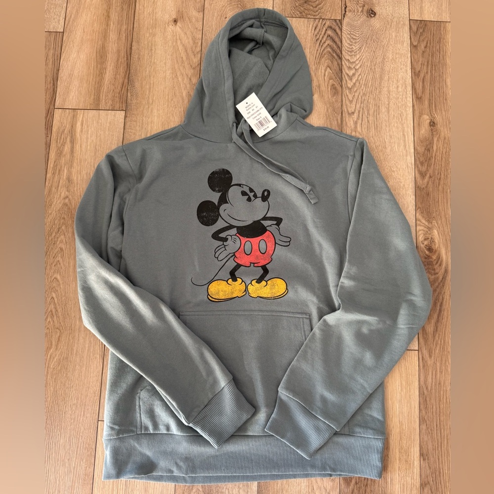 NWT Disney Mickey Mouse Hoodie Retro/Vintage Mickey Graphic Sweatshirt - Small